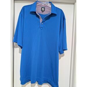 FootJoy Solid Golf Polo Shirt Bright Blue  Size XL